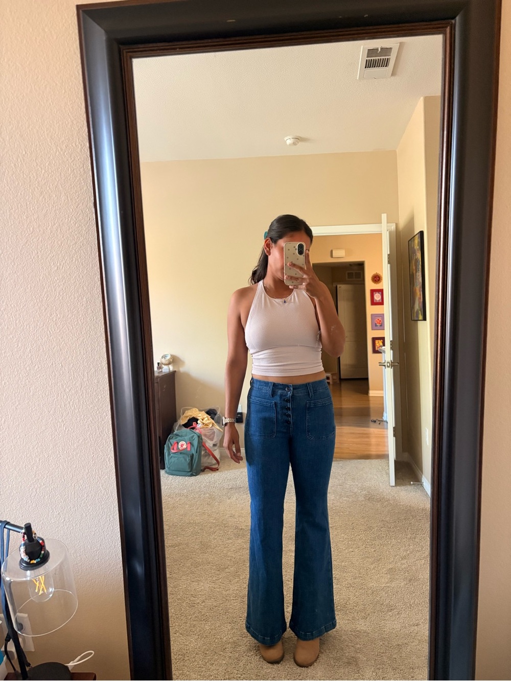 Madewell High-Rise Wide-Leg Dark Blue Jeans for Women